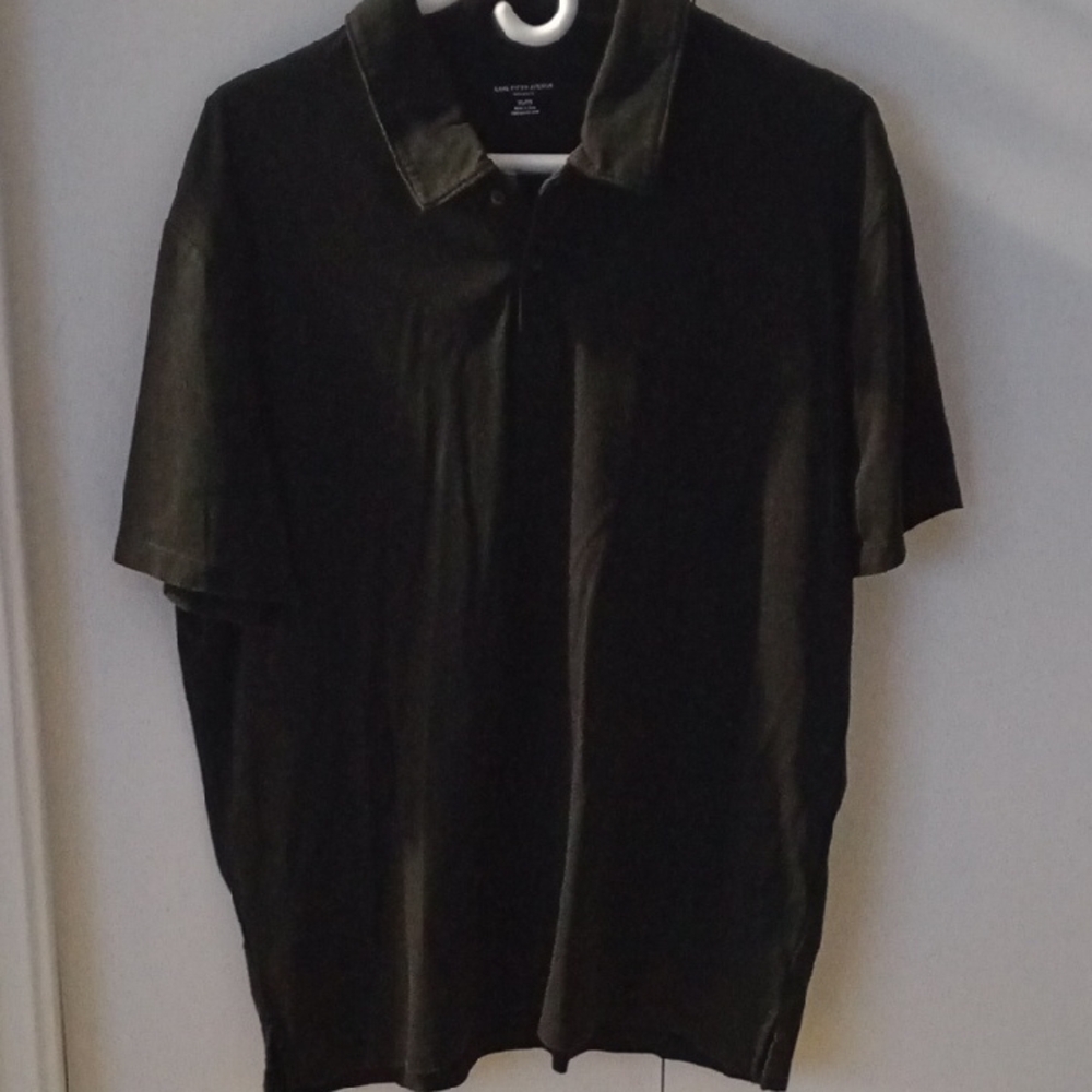 Saks Fifth Avenue Classic Black Polo Shirt